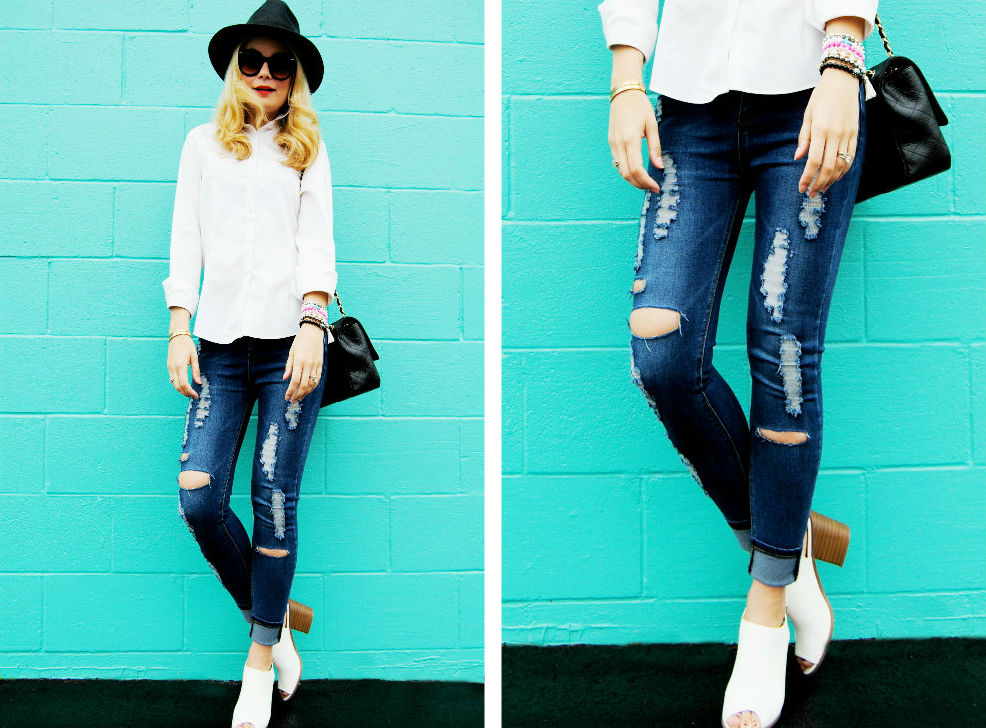 forever21-booties-ripped denim-1