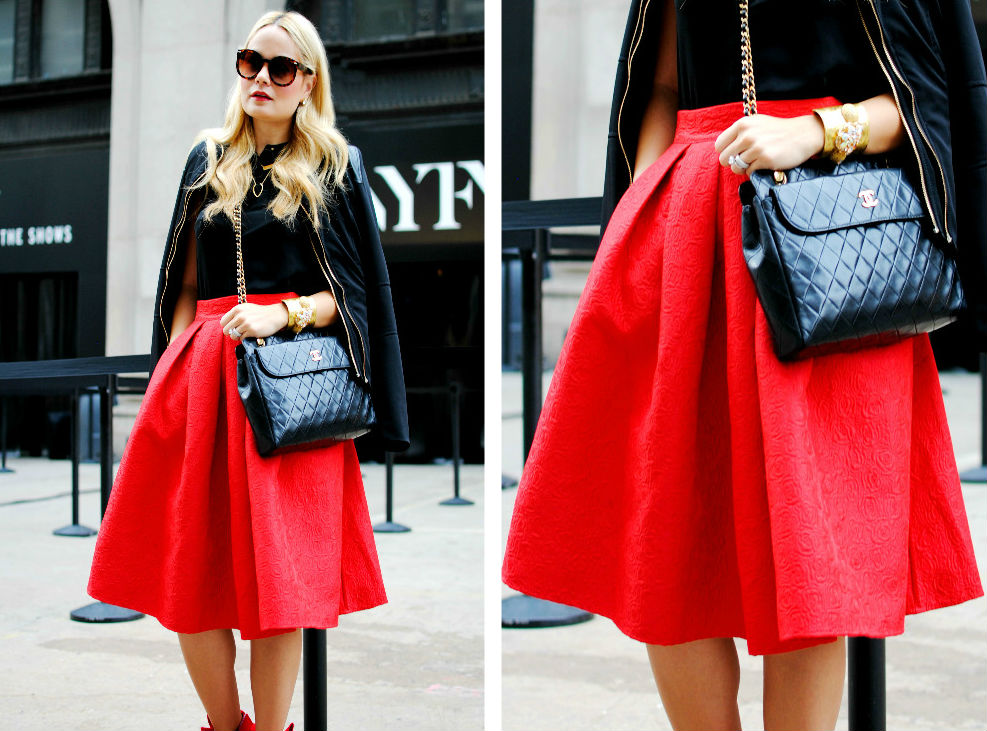 NYFW_WhatWouldVWear_Red Midi Skirt