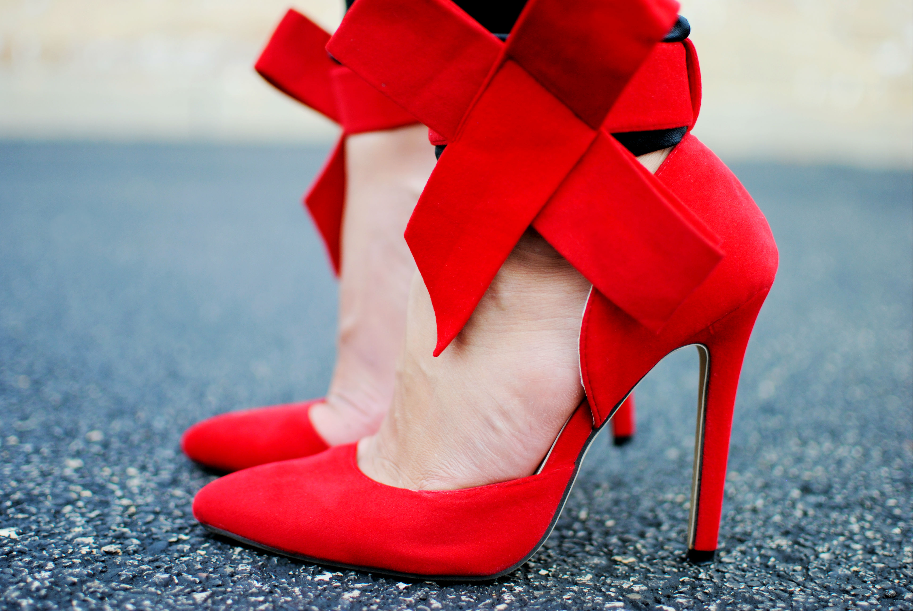 Red Bow Heels_Choies_What Would V Wear