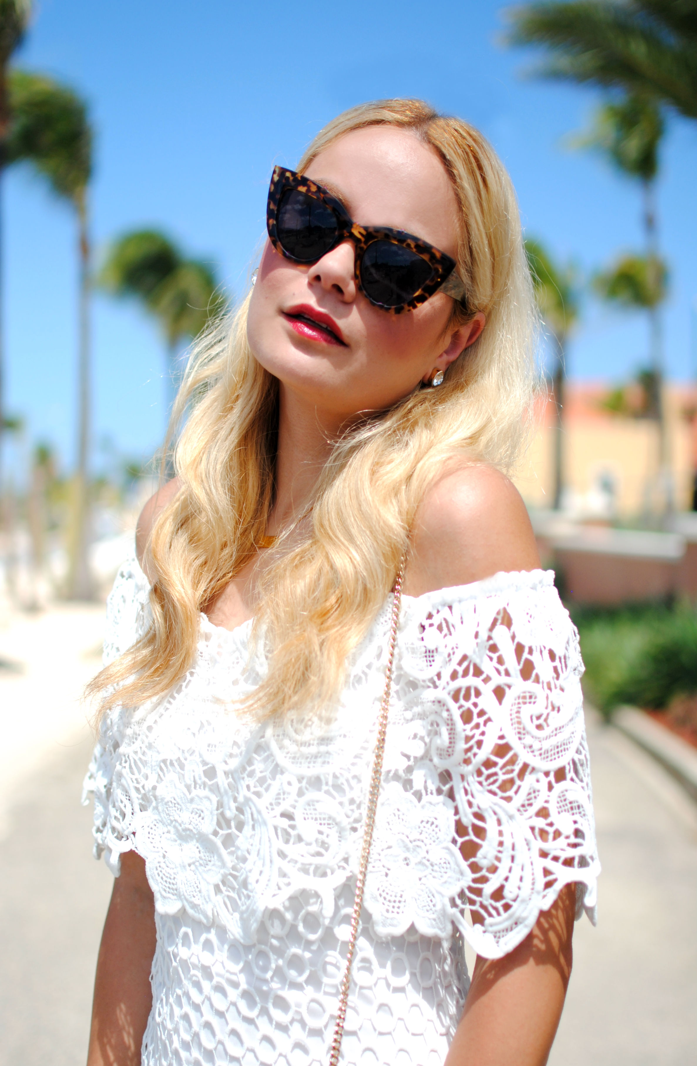 Off the Shoulder_White Crochet Dress_What Would V Wear