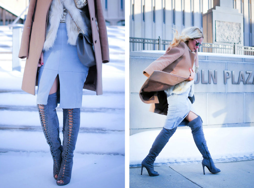 What Would V Wear_Suede Skirt_Over The Knee Boots_Vanessa Lambert_4