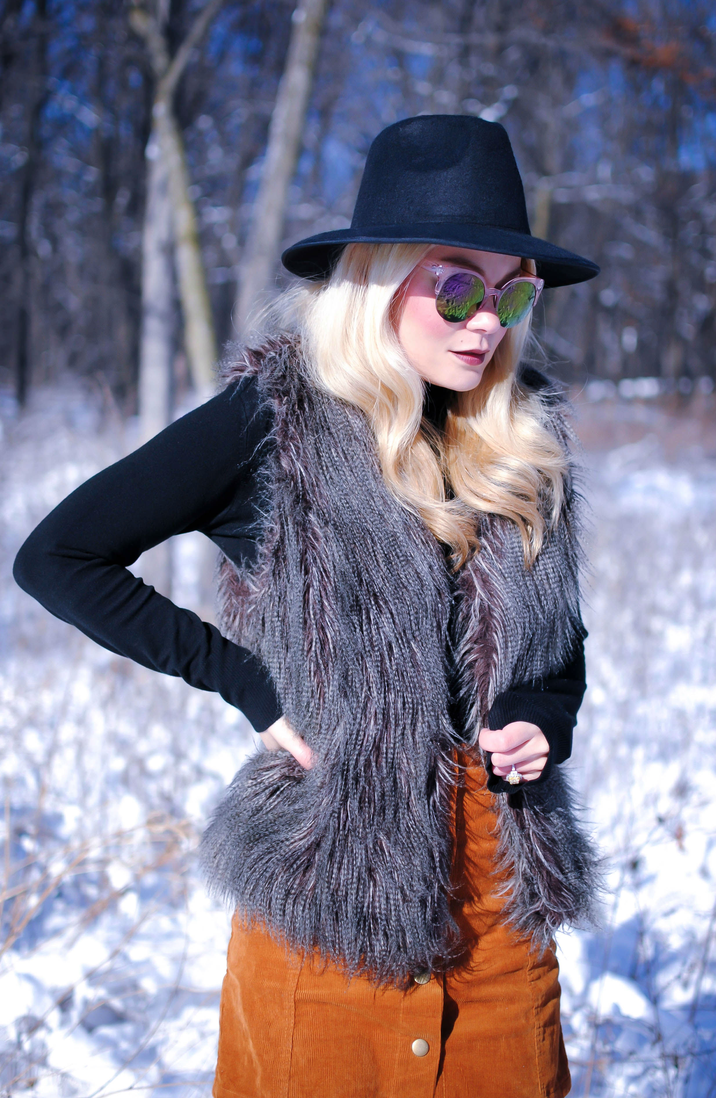 What Would V Wear_Winter Wonderland_Faux Fur Vest