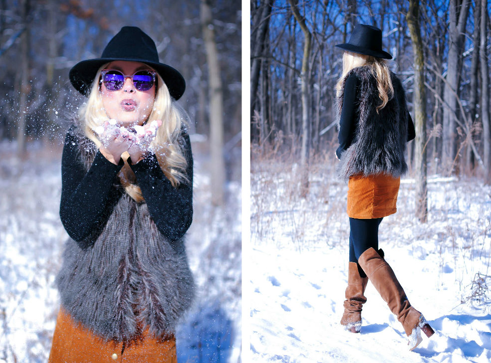 Winter Wonderland_Faux Fur Vest_What Would V Wear_Vanessa Lambert