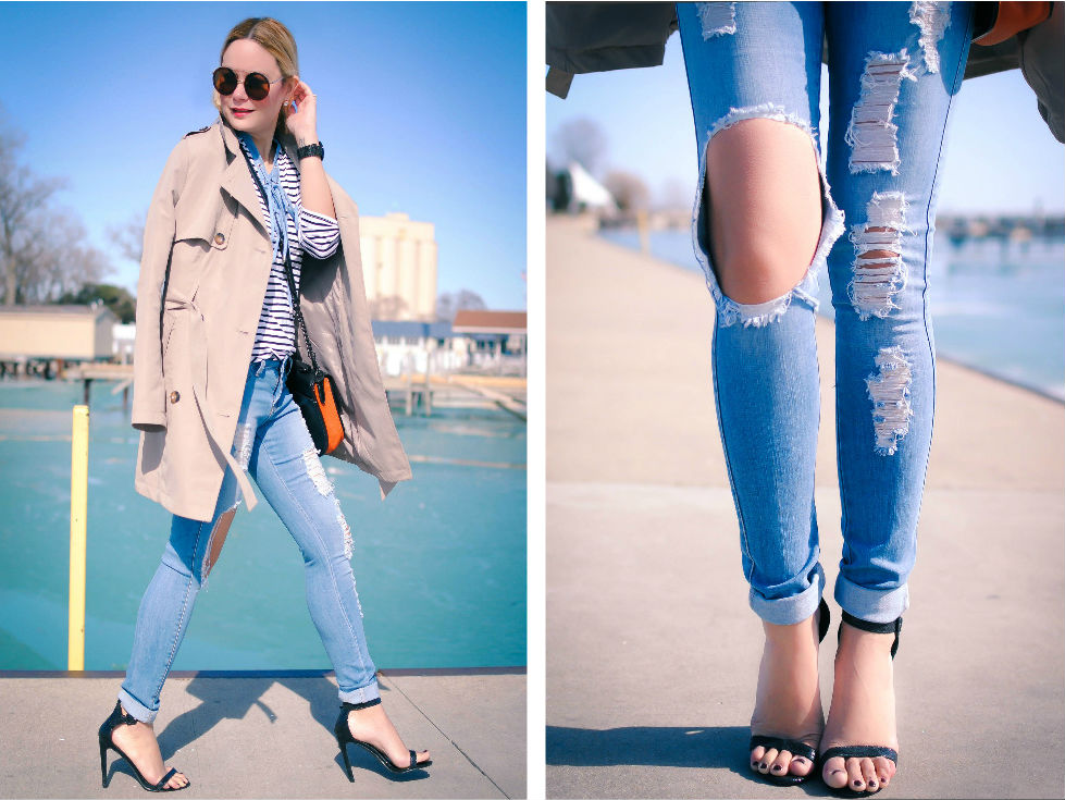 Trench Coat_Spring 2016_Ripped Denim_What Would V Wear_Vanessa Lambert
