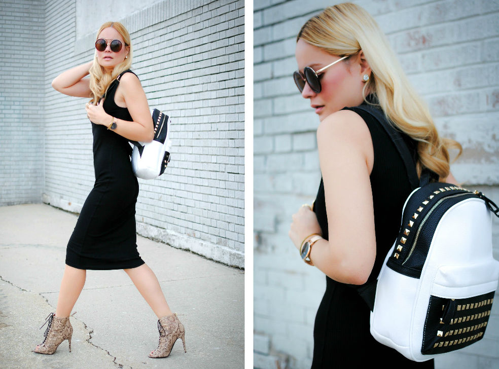 Versatility_Studded Backpack_Midi Dress_What Would V Wear