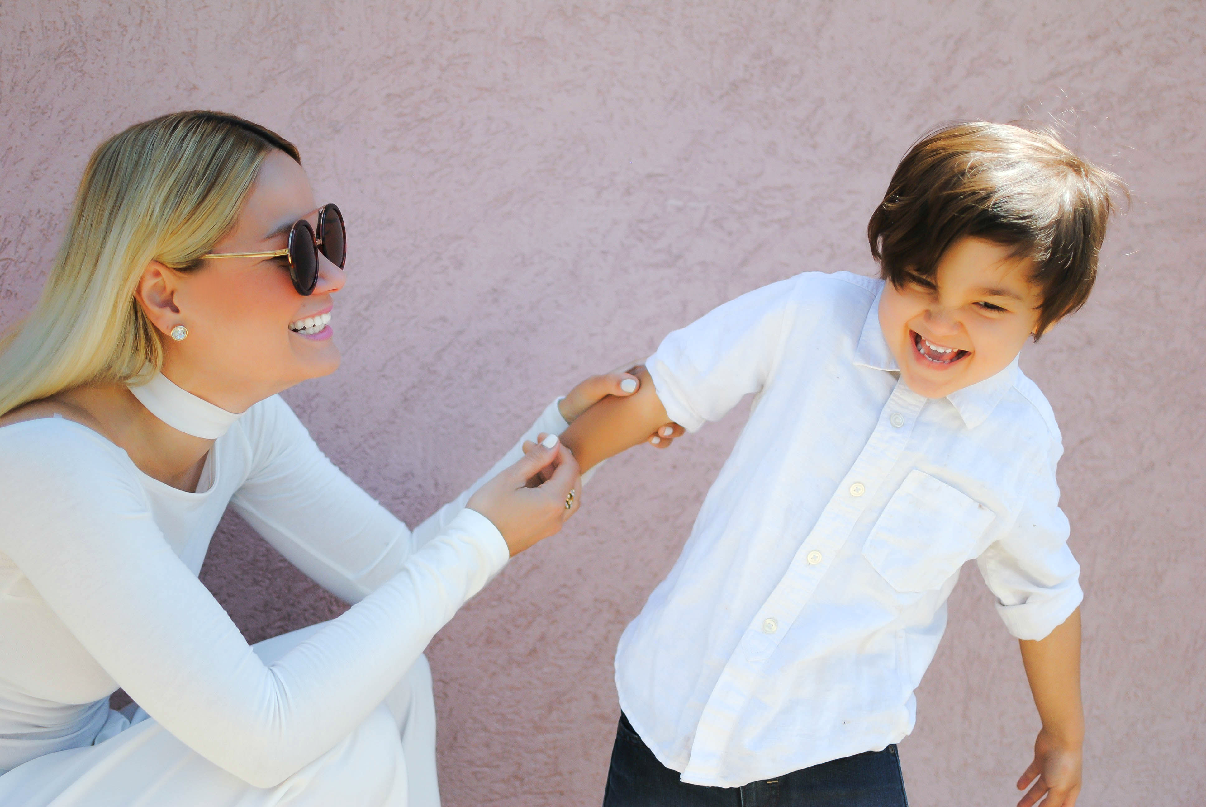 Mother's Day_Motherhood_White Outfit_Choker Top_What Would V Wear_Vanessa Lambert