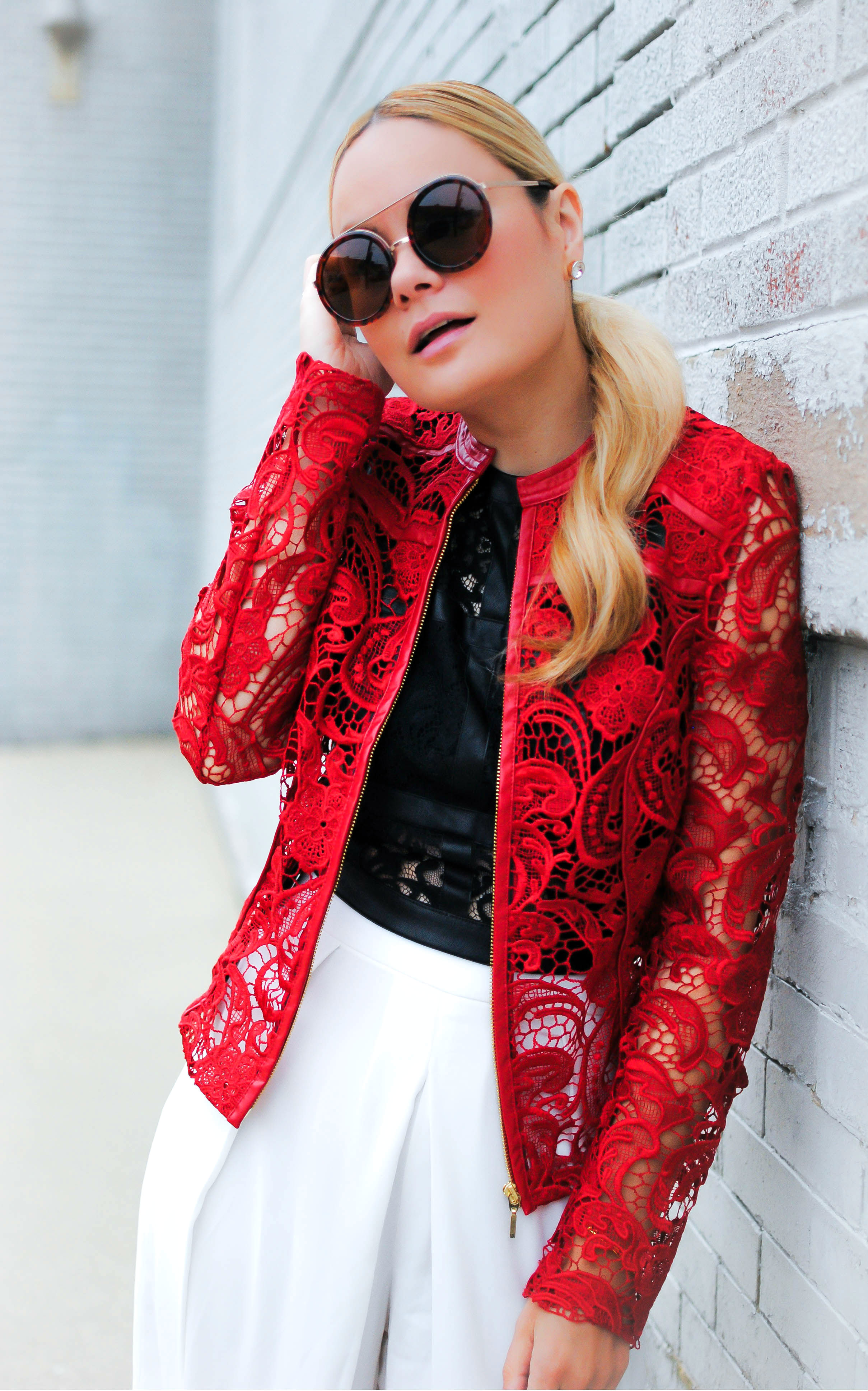 Red Lace Jacket_VOGUE Magazine_What Would V Wear_Vanessa Lambert_Spring 2016