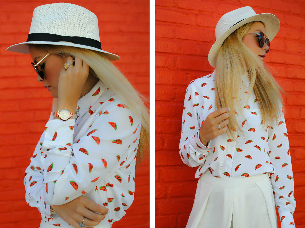Cooper and Ella_Watermelon Print Blouse_What Would V Wear_Summer Trend_Vanessa Lambert