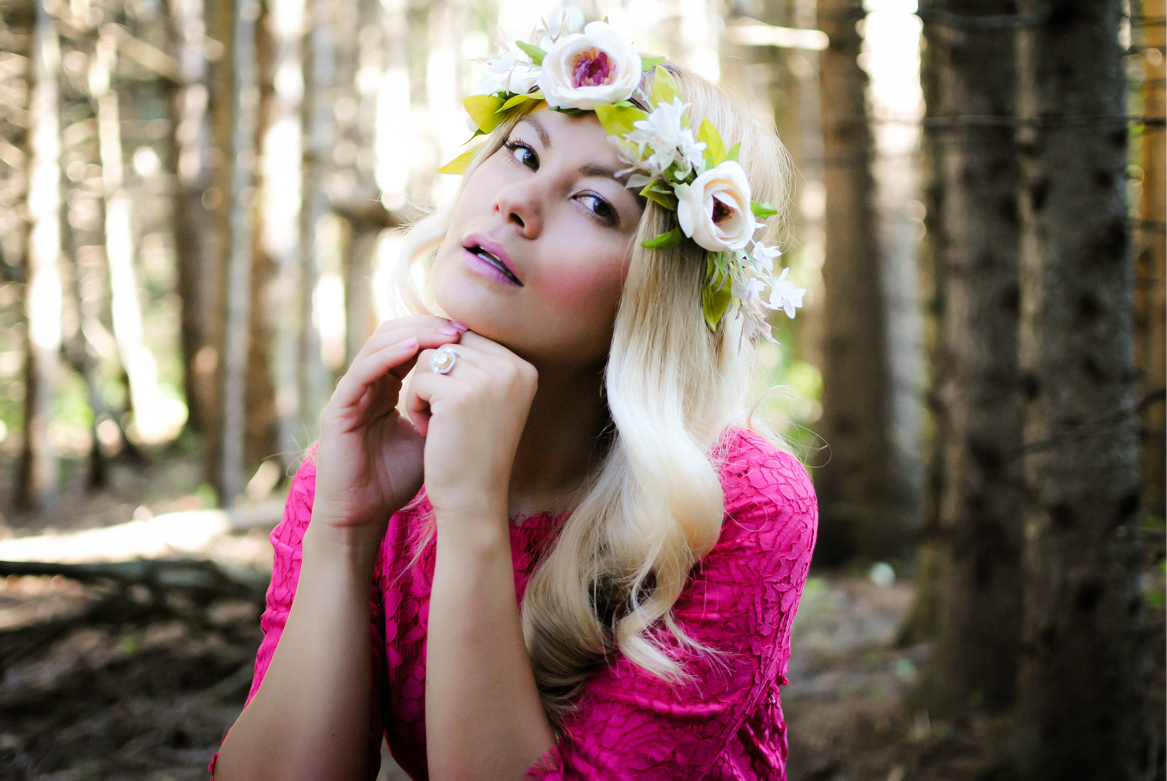 Girl of the Forest_Lace Maxi Dress_Flower Crown_What Would V Wear_Vanessa Lambert_2