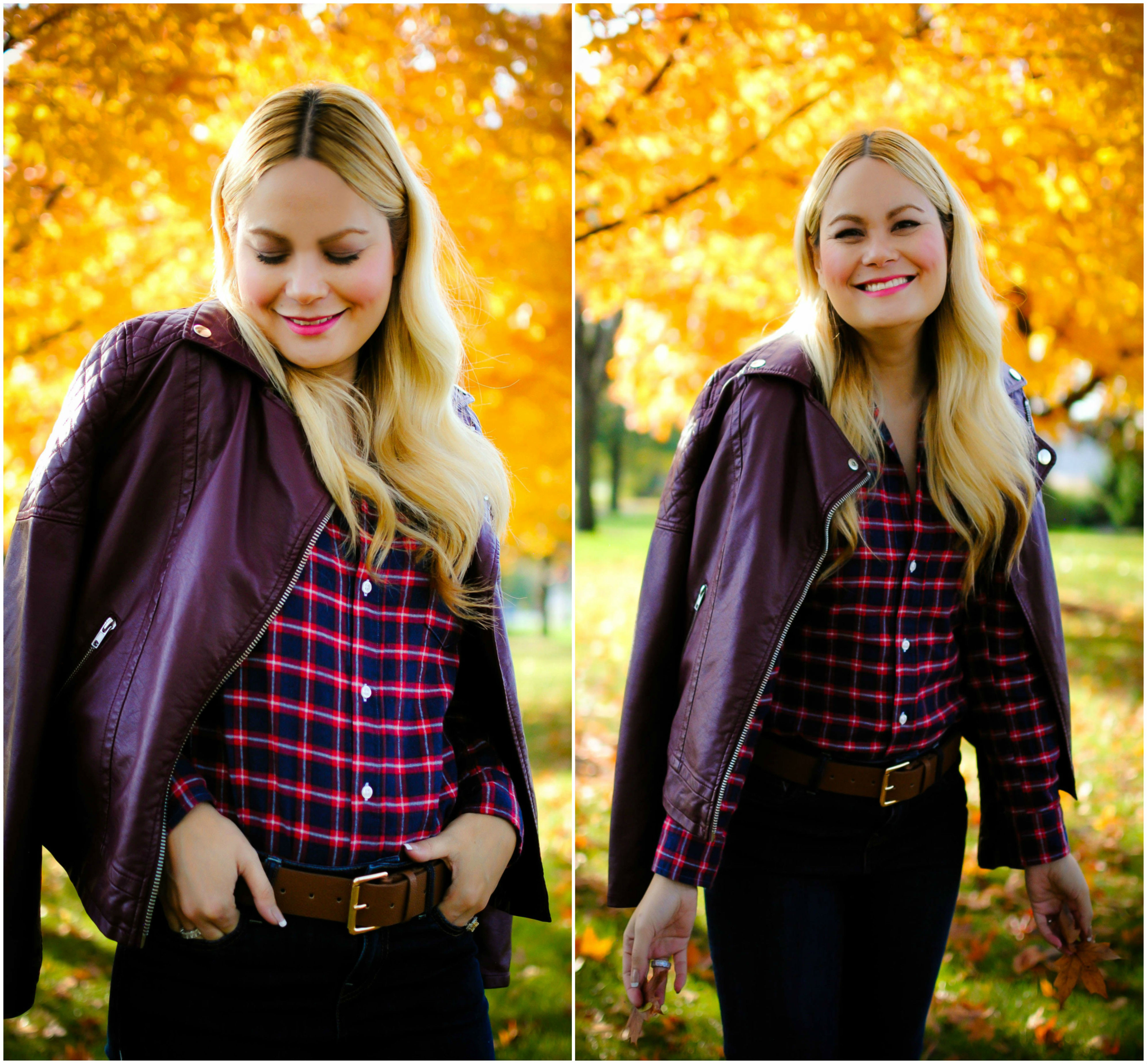 vanessa-lambert-blogger-behind-what-would-v-wear-wears-a-plaid-shirt-for-fall-paired-with-jeans-and-a-burgundy-colored-moto-jacket_2