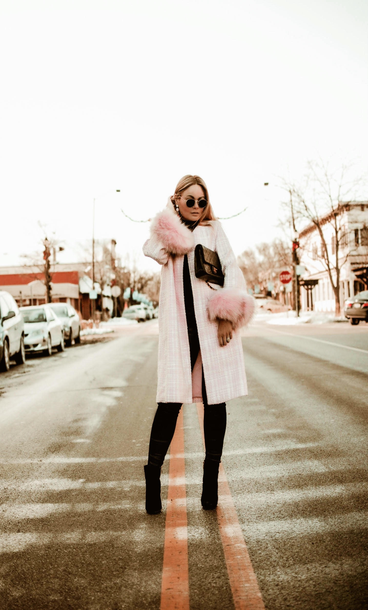 Happy-New-Year-2018-Pink-Coat-Shein-Faux-Fur-Sleeves-What-Would-V-Wear-Vanessa-Lambert