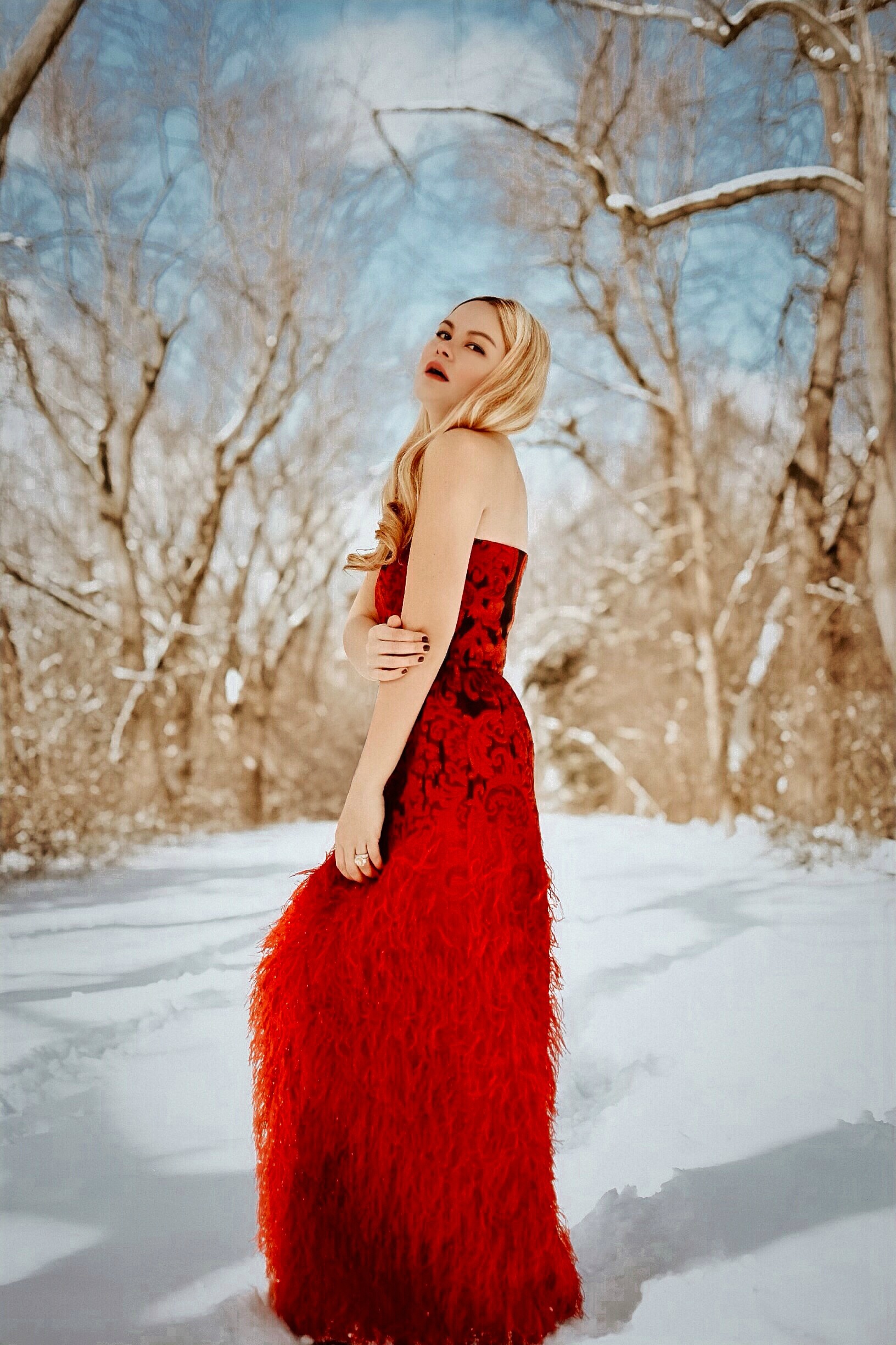 Frontier lava Behandling Red Dress In The Snow - What Would V Wear